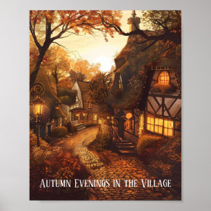Poster La lueur d'automne dans un village cosy