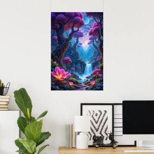 Poster La lueur pulpeuse de la jungle surréaliste