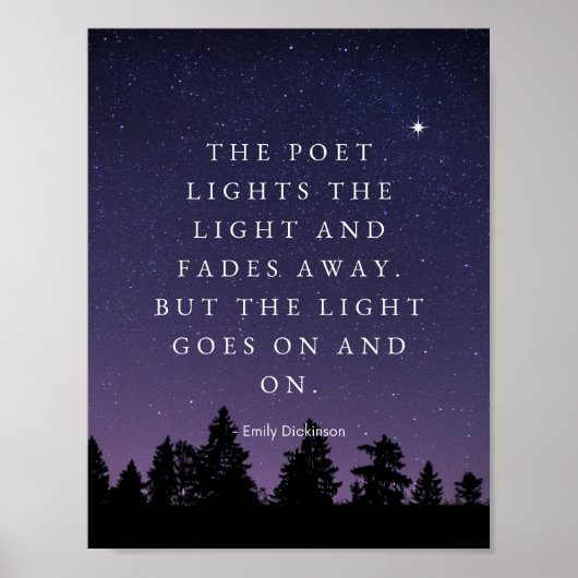 Poster La Lumière Continue - Emily Dickinson (Devant)