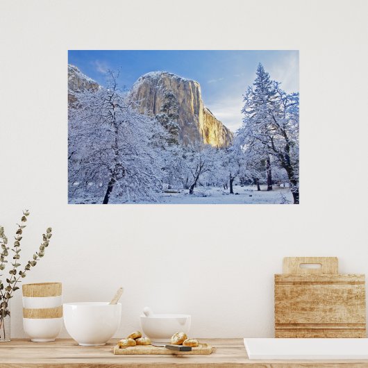 Poster La lumière du lever du soleil frappe El Capitan à  (Cuisine)