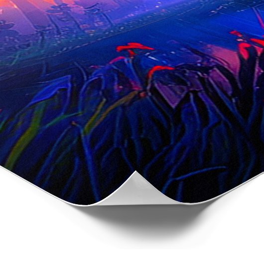 Poster La lumière mystérieuse dans la forêt marécageuse (Coin)