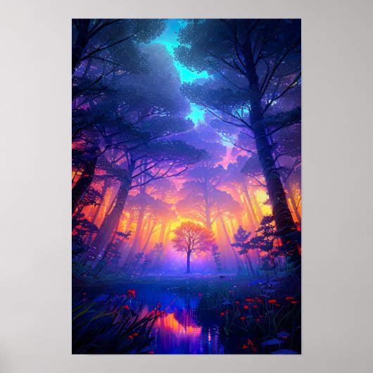Poster La lumière mystérieuse dans la forêt marécageuse (Devant)