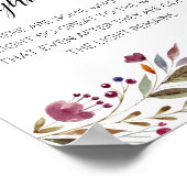 Poster La Lumière Reste Mémorial Floral Bordeaux (Coin)