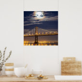 Poster La lune ce soir au-dessus du Bay Bridge (Cuisine)