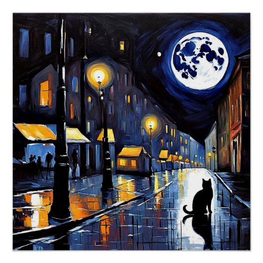 Poster La Lune et Le Chat (Devant)