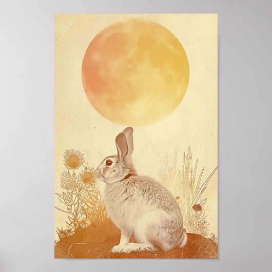 Poster La Lune et un lapin (Devant)