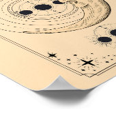 Poster La lune passe les anciens nuages de carte tarot en (Coin)