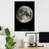 Poster La Lune sur un champ de Noir (Bureau à domicile)