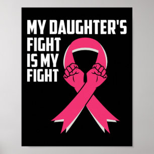Poster La lutte de la fille est mon combat cancer du sein
