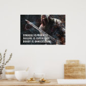 Poster La lutte est le progrès - Motivation (Cuisine)