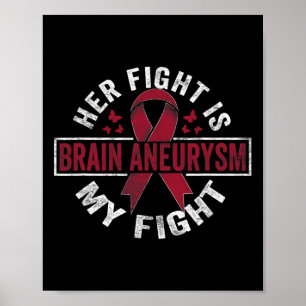 Poster La lutte est mon combat Cerveau Aneurysme Conscien
