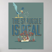 Poster La Lutte Est Réelle ROAD RUNNER™ & Wile E. Coyote (Devant)