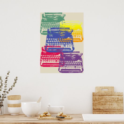 Poster la machine à écrire - lumière (Cuisine)