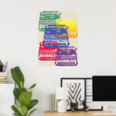 Poster la machine à écrire - lumière (Bureau à domicile)