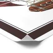 Poster La machine volante Aleutian Steampunk (Coin)