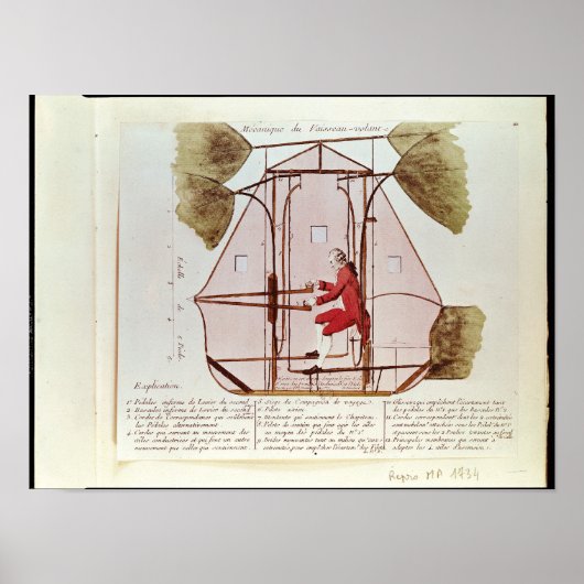 Poster La machine volante de Jean Pierre Blanchard (Devant)