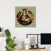 Poster La Madone et l'Enfant de Botticelli (Bureau à domicile)