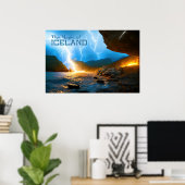 Poster "La magie de l'Islande" (Bureau à domicile)