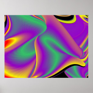 Poster La magie des couleurs Abstrait Rainbowart 3D