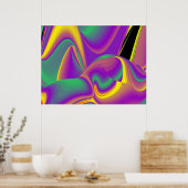 Poster La magie des couleurs Abstrait Rainbowart 3D (Cuisine)