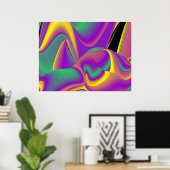 Poster La magie des couleurs Abstrait Rainbowart 3D (Bureau à domicile)