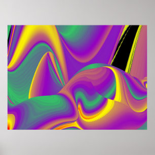 Poster La magie des couleurs Abstrait Rainbowart 3D