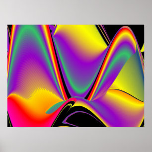 Poster La magie des couleurs Abstrait Rainbowart 3D