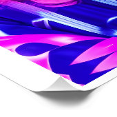 Poster La magie du glamour d'un baiser soufflé bleu (Coin)