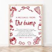 Poster La Main Italienne A Tiré Un Message Du Signe Bump