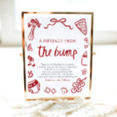 Poster La Main Italienne A Tiré Un Message Du Signe Bump