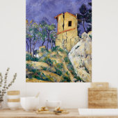 Poster La Maison aux murs craqués - Paul Cézanne (Cuisine)