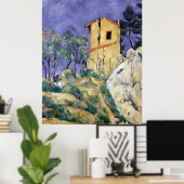 Poster La Maison aux murs craqués - Paul Cézanne (Bureau à domicile)