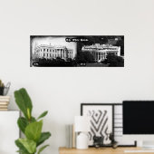 Poster La Maison Blanche - 1846 & 2012 (Bureau à domicile)