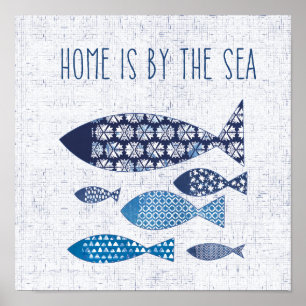 Poster La maison côtière de l'art   est par la mer