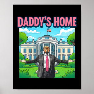 Poster La Maison de Papa Maison Blanche 2025 Président Tr