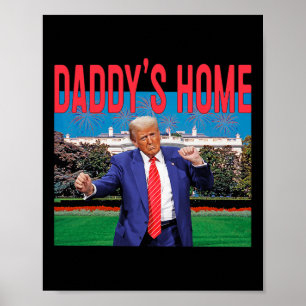 Poster La maison de papa Trump rose Trump 2024 Prendre l'