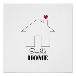 Poster La maison de Smith avec cœur