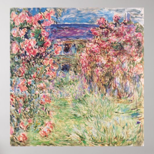 Poster La Maison des Roses, Claude Monet (Devant)