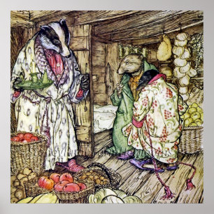 Poster "La Maison du Badger" par Arthur Rackham