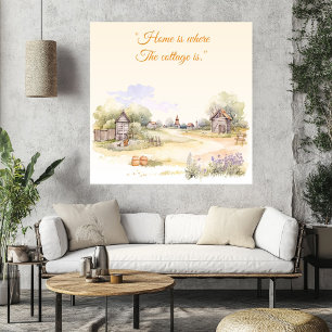 Poster "La maison est là où se trouve le chalet" Fleur sa