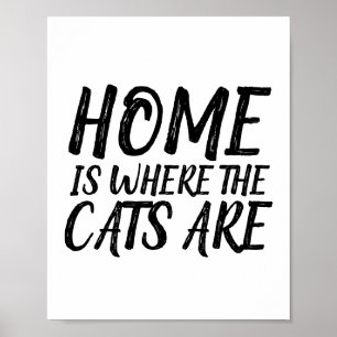POSTER LA MAISON EST OÙ LES CHATS SONT DES POSTES