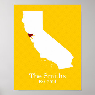 Poster La maison est où votre coeur est - la Californie