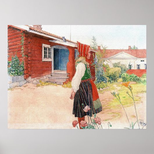 Poster La maison Falun En Suède par Carl Larsson (Devant)