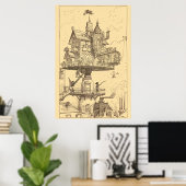 Poster La maison tournante (Bureau à domicile)