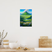 Poster La Majesté de la nature, le volcan vert (Cuisine)