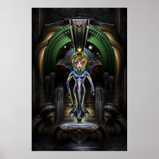 Poster La Majesté De Trilia Fractal Portrait Imaginaire