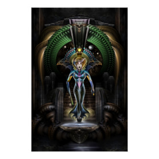 Poster La Majesté De Trilia Fractal Portrait Imaginaire