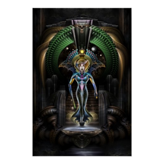 Poster La Majesté De Trilia Fractal Portrait Imaginaire (Devant)