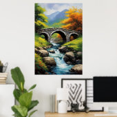 Poster La Majesté d'un passage de cours d'eau rocheux (Bureau à domicile)