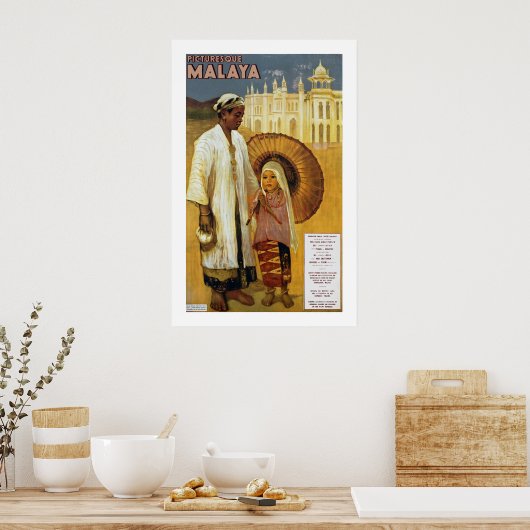 Poster La Malaisie pittoresque (Cuisine)